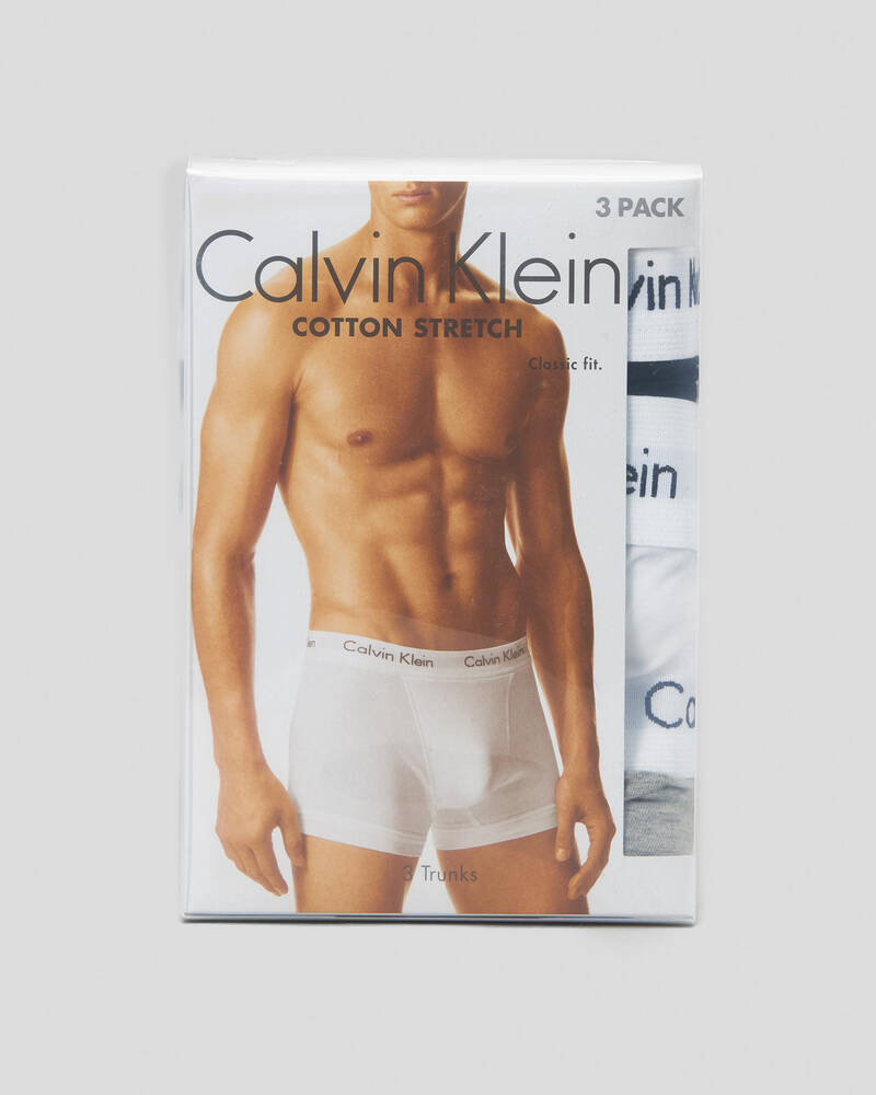Calvin Klein Cotton Stretch 3pk Trunks for Mens