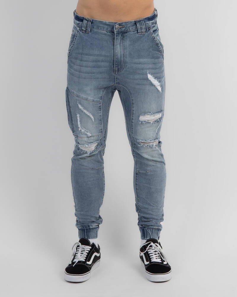 Kiss Chacey Spartan Denim Jogger Pants for Mens