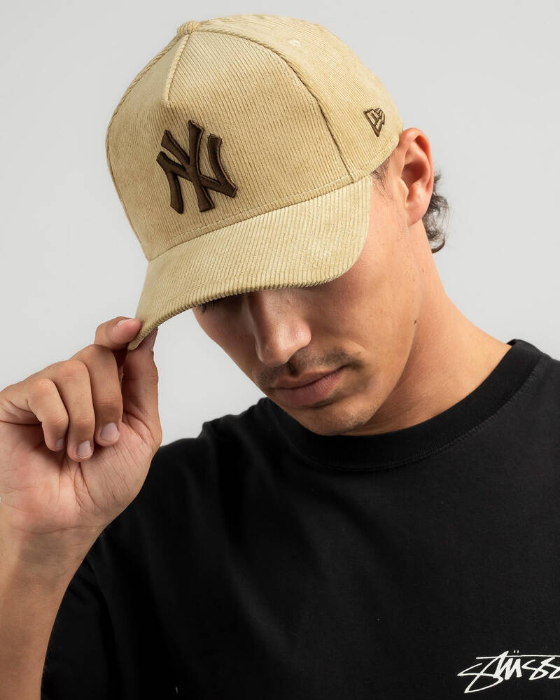 New Era New York Yankees Camel Cord 9Forty A-Frame Snapback Cap for Mens