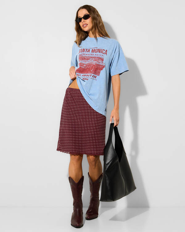 All About Eve Santa Monica Relaxed T-Shirt for Womens
