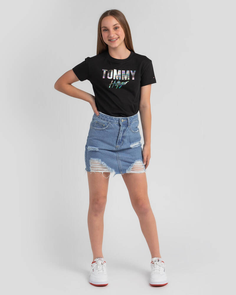 Tommy Hilfiger Girls' Tommy Foil T-Shirt for Womens