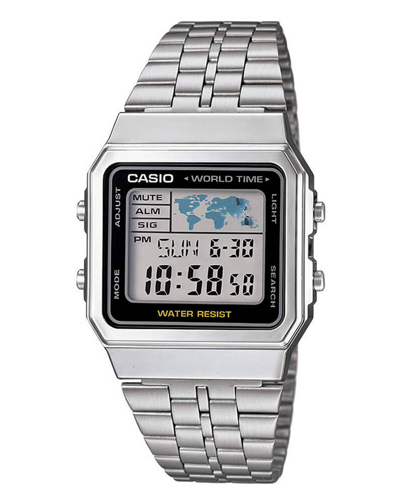 Casio A500WA-1DF Vintage Digital World Time Watch for Mens
