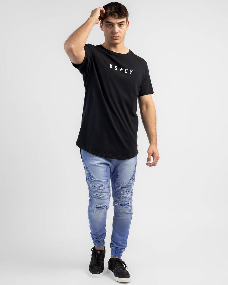 Kiss Chacey Laceration Dual Curved T-Shirt for Mens