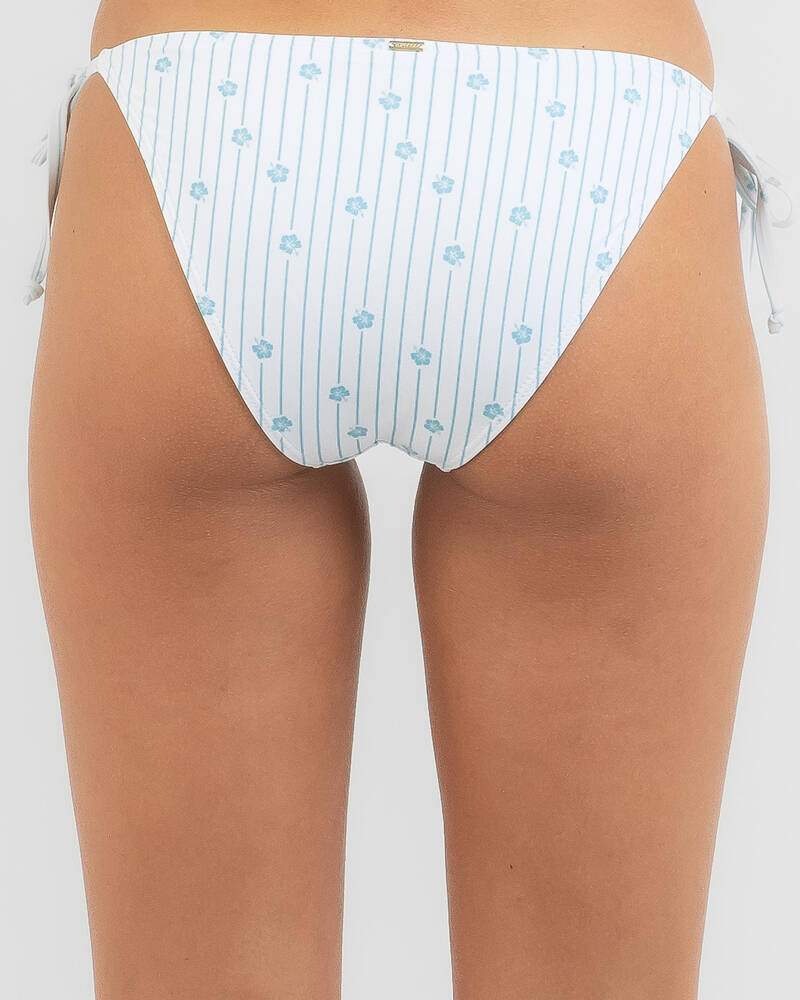 Topanga Hibiscus Stripe Bikini Bottom for Womens