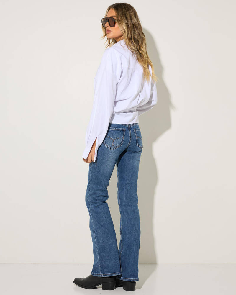 DESU Stratford Low Waist Bootleg Jeans for Womens
