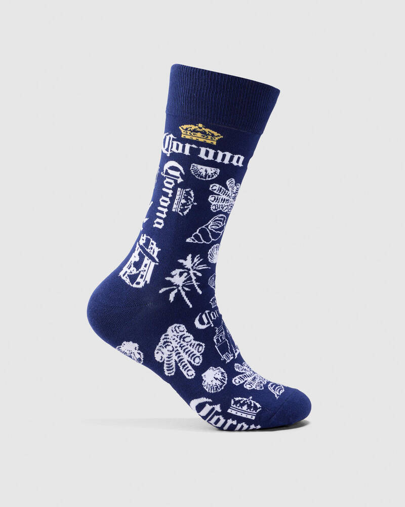 FOOT-IES Corona Outline Organic Cotton Socks for Mens