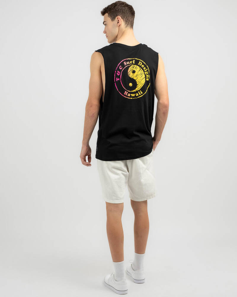 Town & Country Surf Designs Monochrome Muscle Tank for Mens