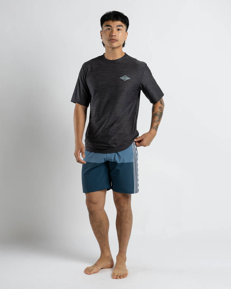 Billabong Diamond Shoreline Short Sleeve Rash Vest for Mens