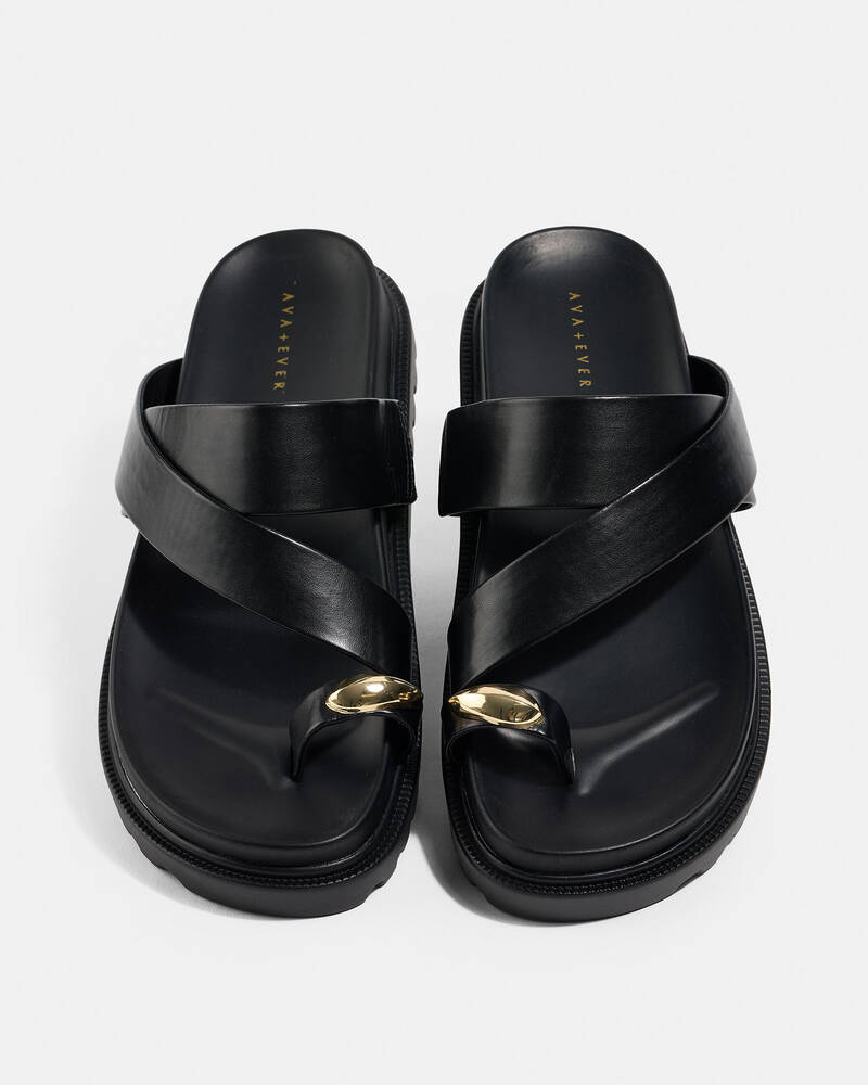 Ava And Ever Toe Ring Flatform Shoes for Womens