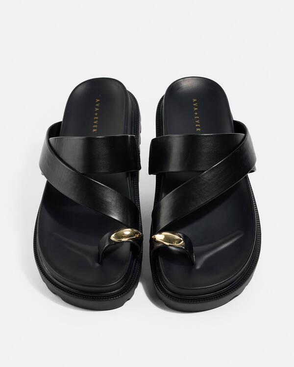 Ava And Ever Toe Ring Flatform Shoes for Womens