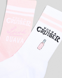 FOOT-IES Vodka Cruiser Lush Embroidery Sneaker Socks 2 Pack for Mens image number null
