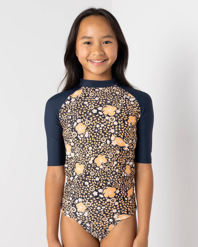 Rip Curl Girls' Summer Sol Short Sleeve Rash Vest for Womens