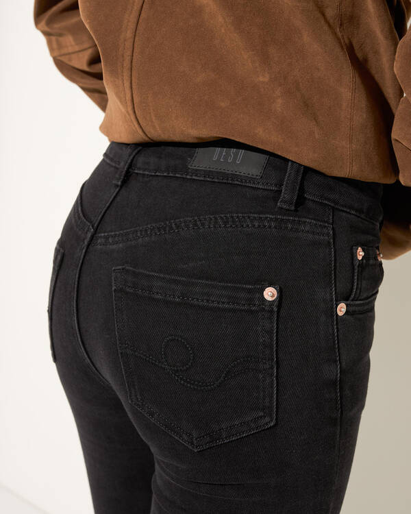 DESU Crush Low Waist Flare Jeans for Womens