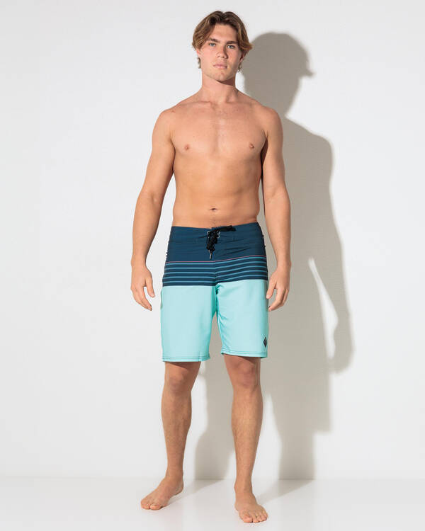Skylark Retro Stripe Board Shorts for Mens