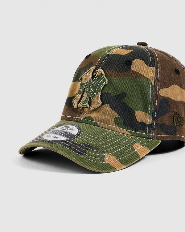 New Era Frayed Woodland Camo New York Yankees 9Twenty Cap for Mens