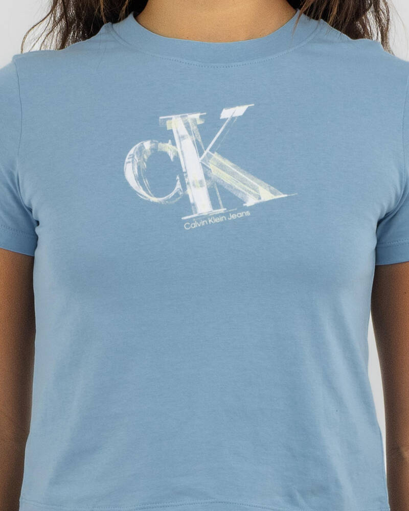 Calvin Klein Meta CK Baby Tee for Womens