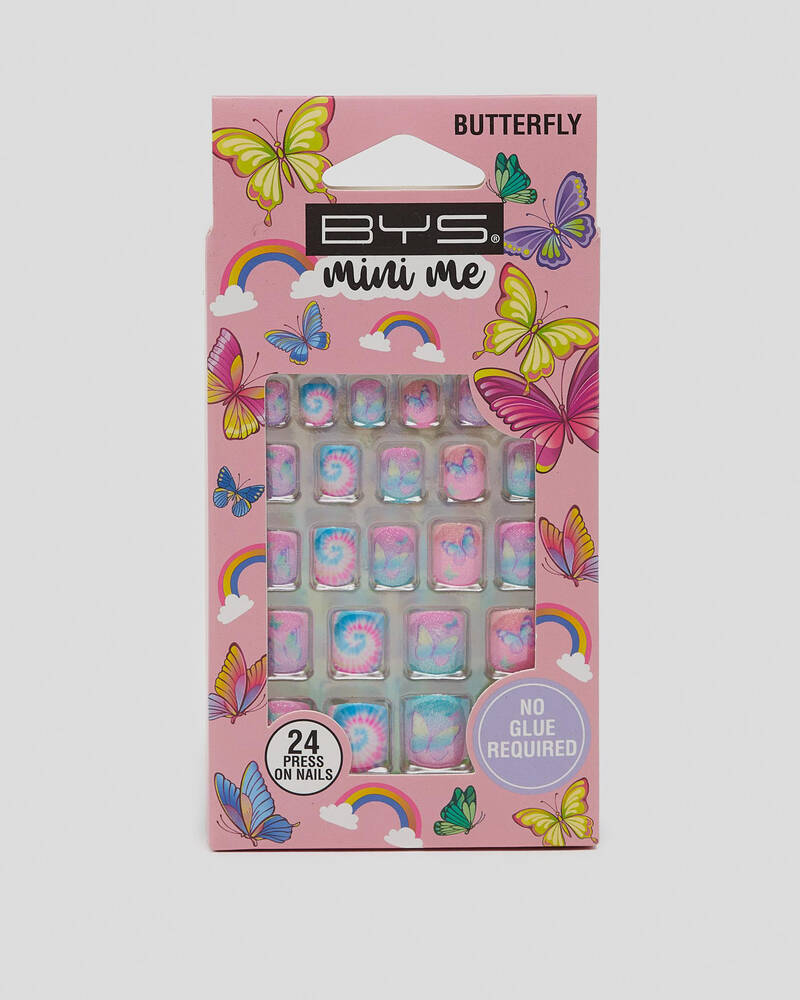 BYS Mini Me Butterfly Press on Nail Pack for Womens