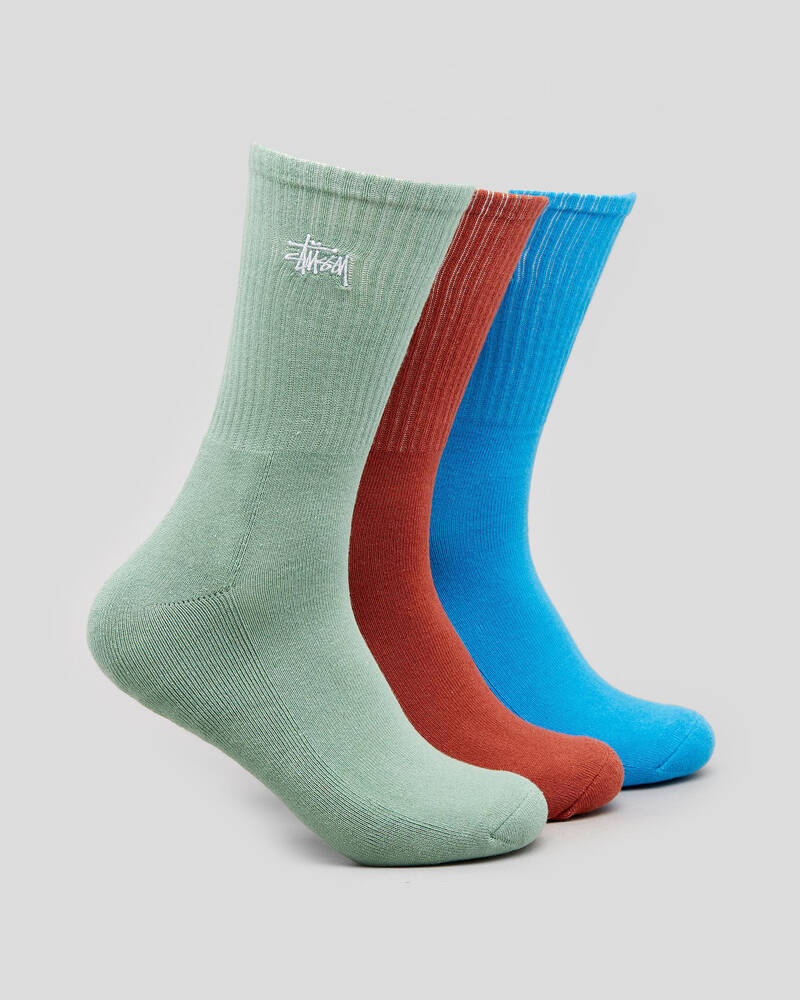 Stussy Mens' Graffiti Socks 3 Pack for Mens