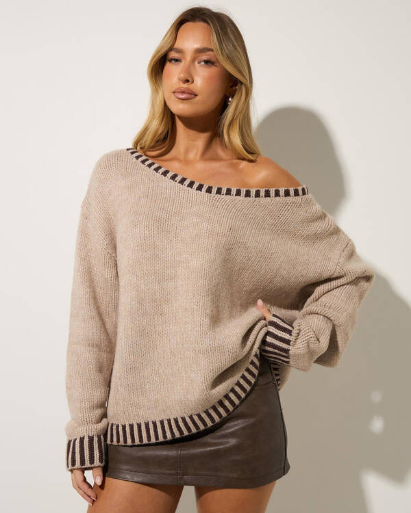Tidal Off Shoulder Knit Jumper