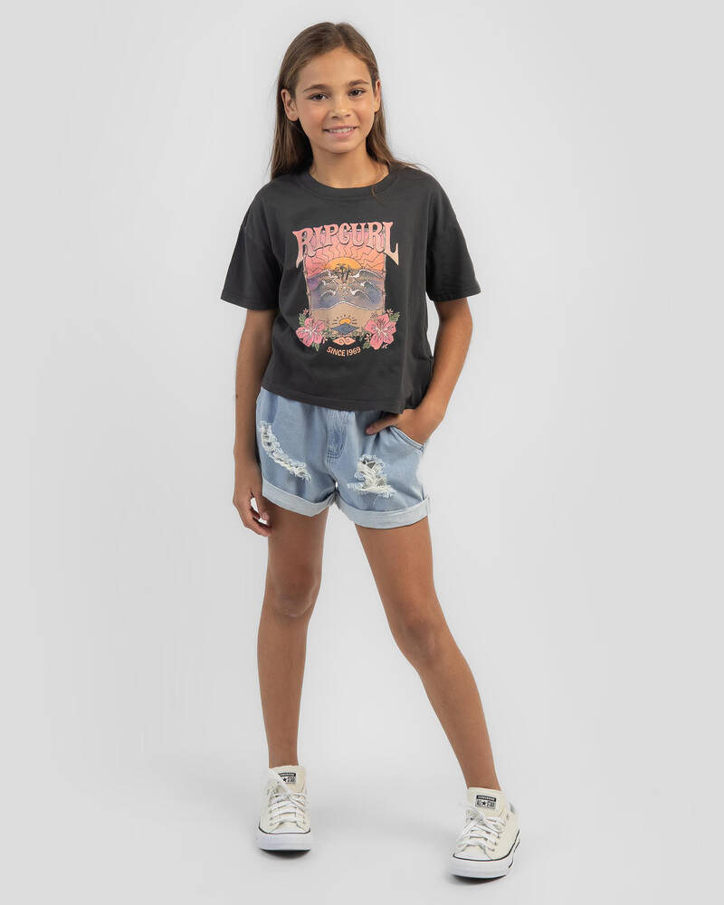 Rip Curl Girls' Barrelled Crop T-Shirt for Womens