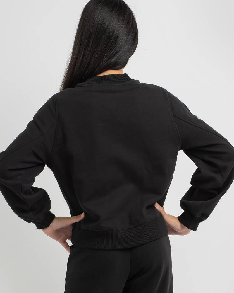 Calvin Klein Girls' Monogram Off Placed Sweatshirt for Womens
