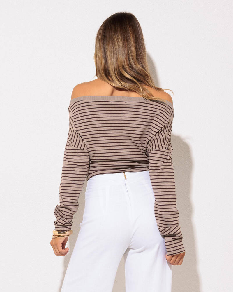 Mooloola Val Stripe Longsleeve Top for Womens