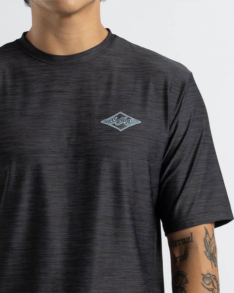 Billabong Diamond Shoreline Short Sleeve Rash Vest for Mens