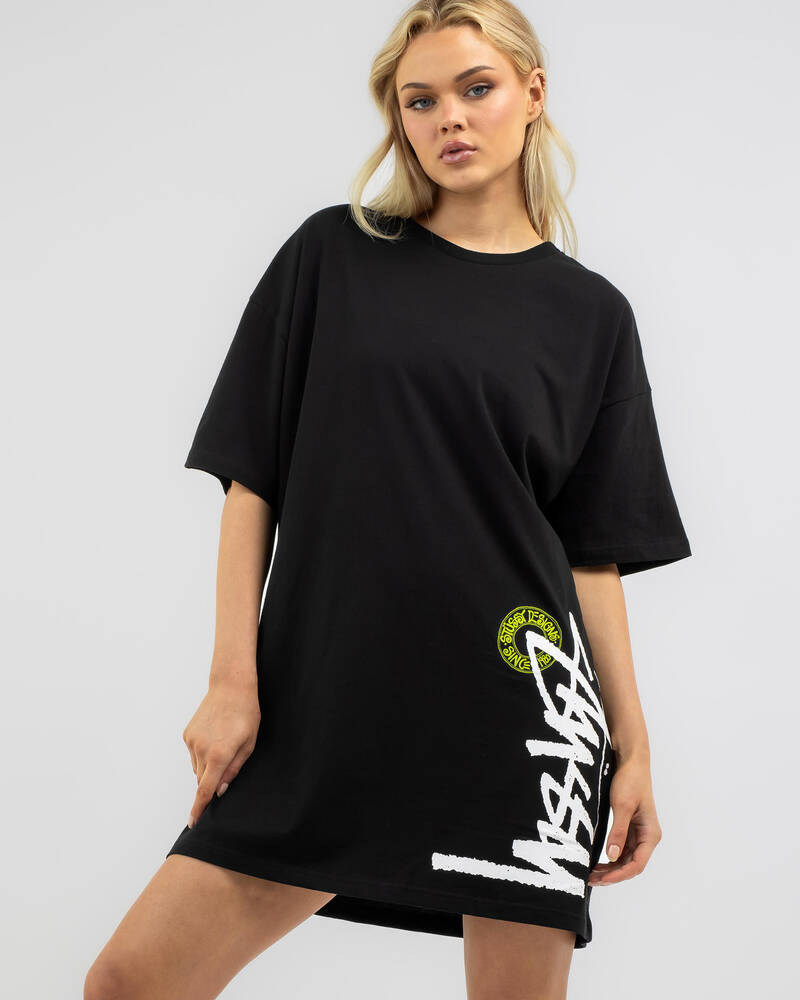 Stussy Design Dot T-Shirt Dress for Womens
