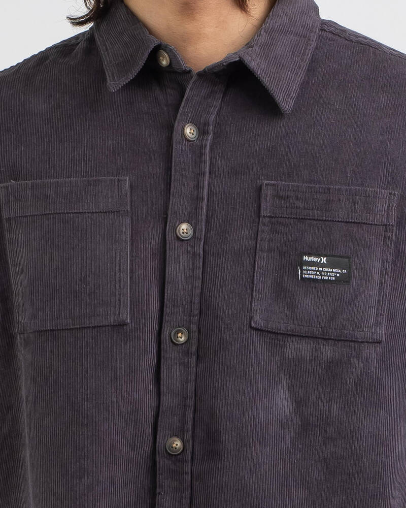 Hurley Corduroy Long Sleeve Shirt for Mens