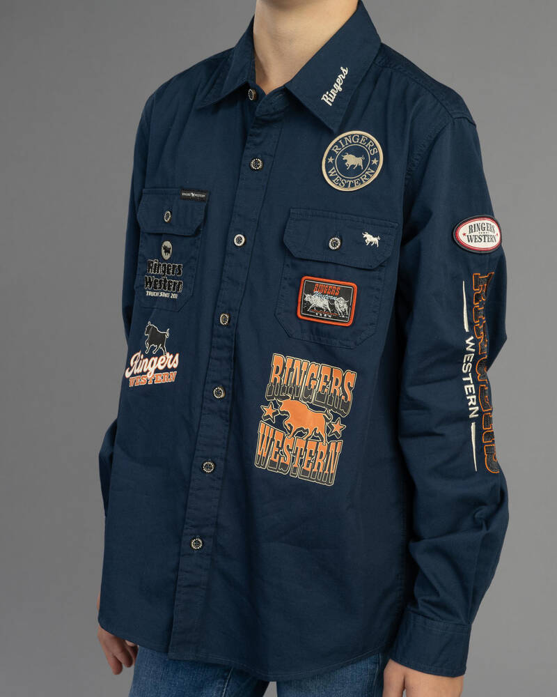 Ringers Western Boys' Freehand Long Sleeve Shirt for Mens