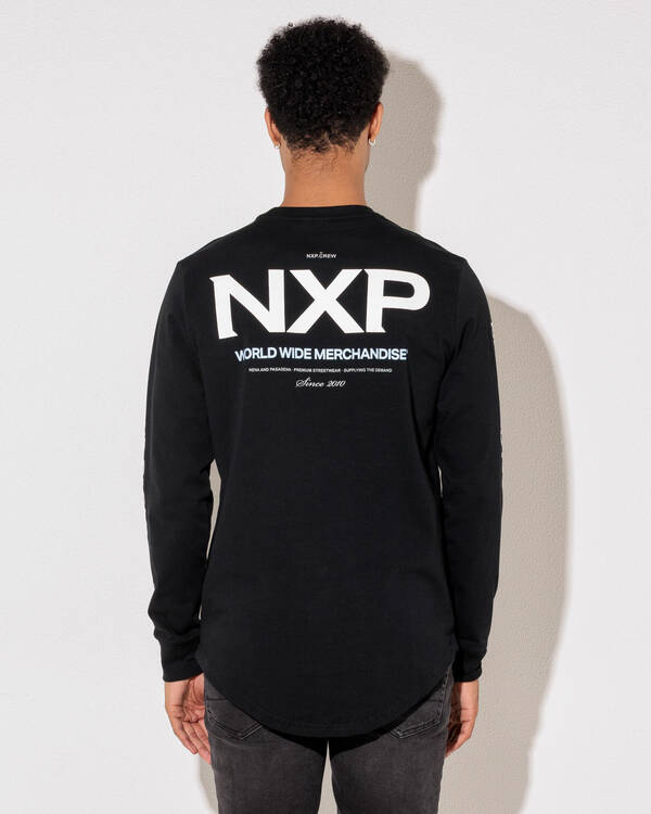 Nena & Pasadena Peak Dual Curved Long Sleeve T-shirt for Mens