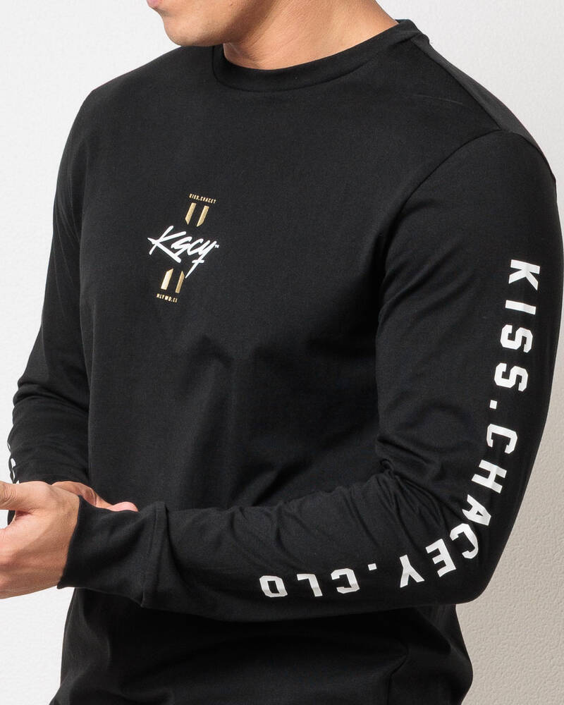 Kiss Chacey Prayers Dual Curved Long Sleeve T-Shirt for Mens