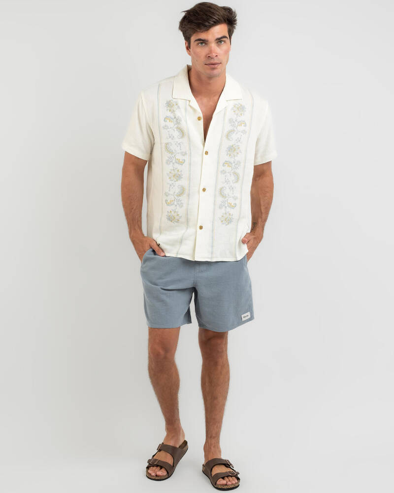 Rhythm Textured Linen Jam Shorts for Mens