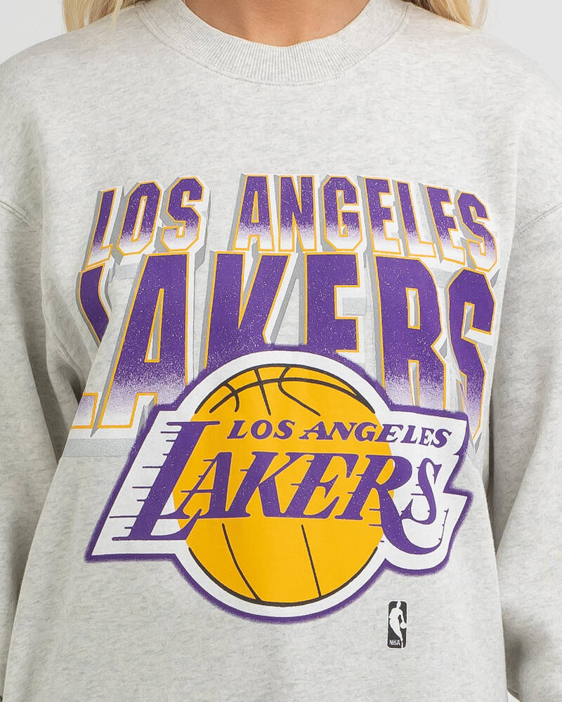 Mitchell & Ness LA Lakers Vintage 90's Block Blur Sweatshirt for Womens