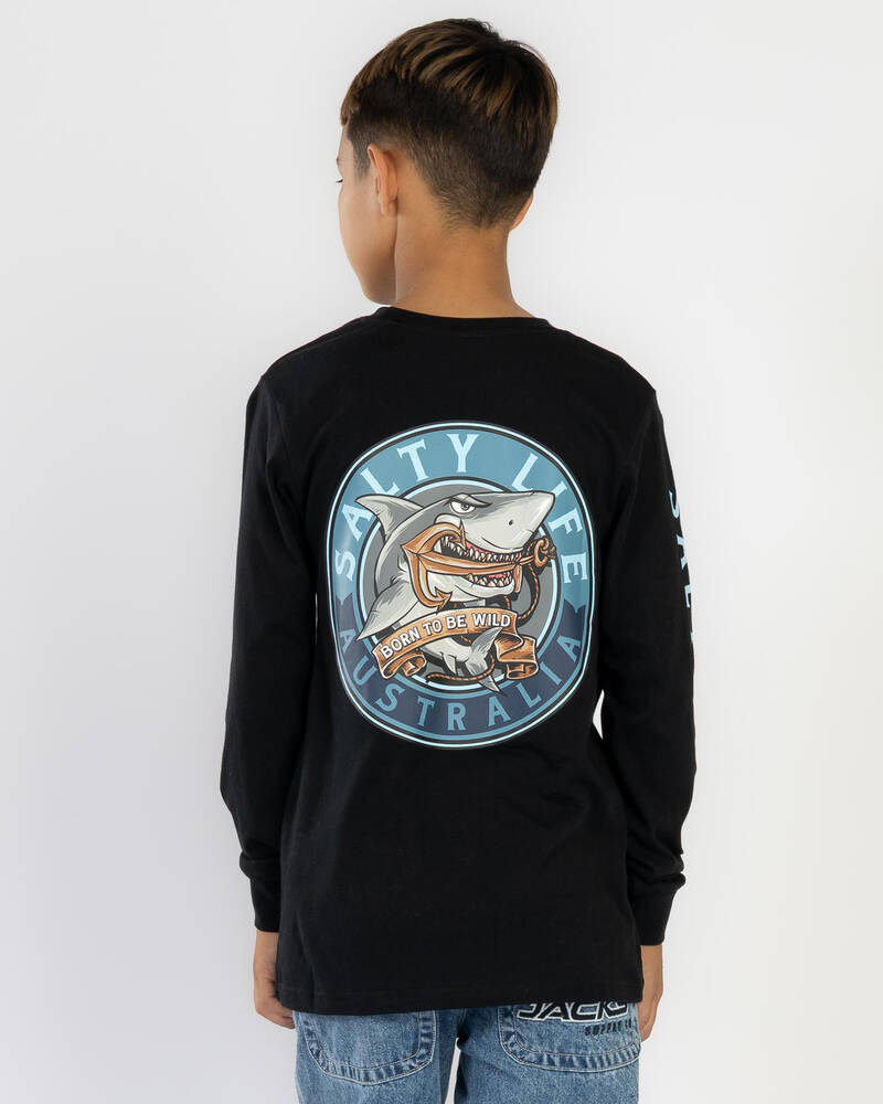 Salty Life Boys' Born To Be Wild Long Sleeve T-Shirt for Mens