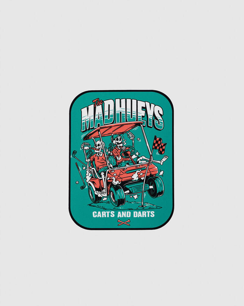 The Mad Hueys Carts And Darts Sticker for Mens