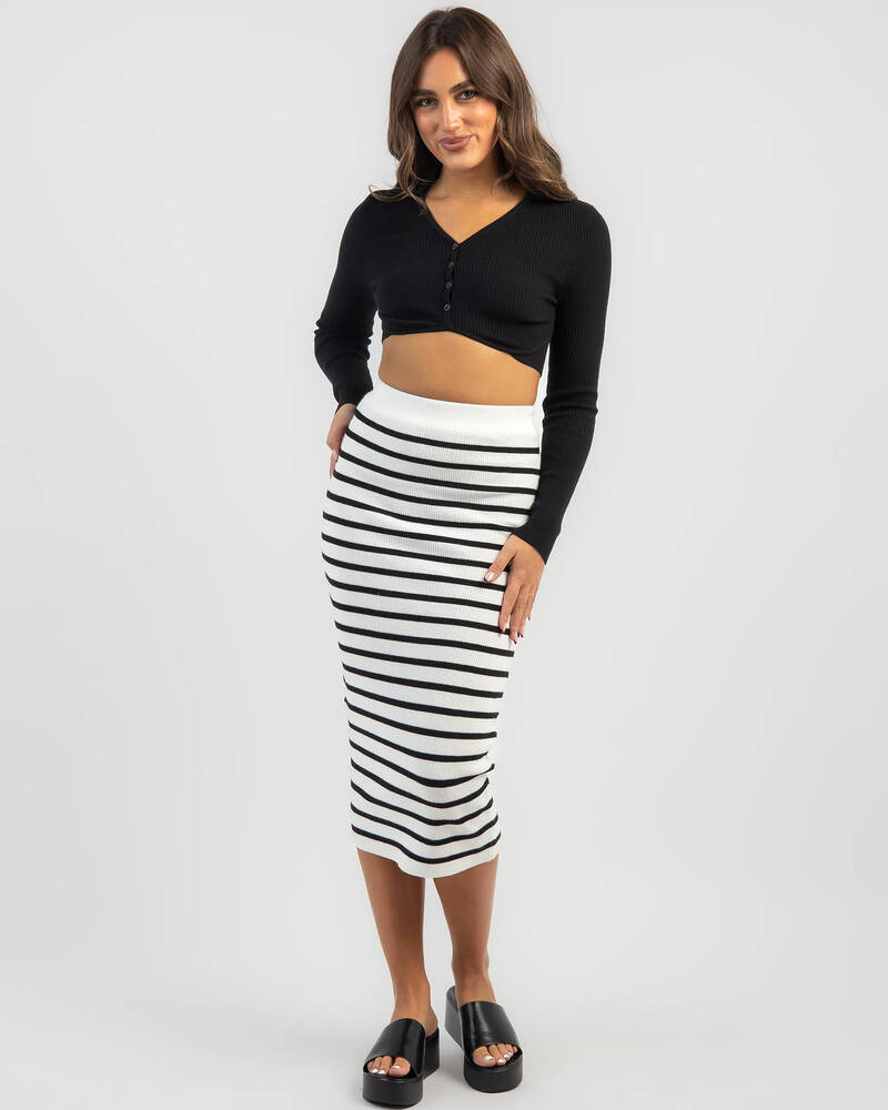 Rumor Brya Long Sleeve Knit Top for Womens