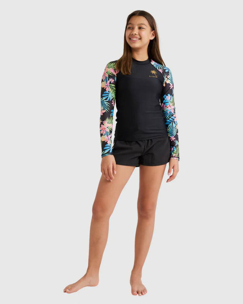 Billabong Girls' In Da Jungle Long Sleeve Rash Vest for Womens