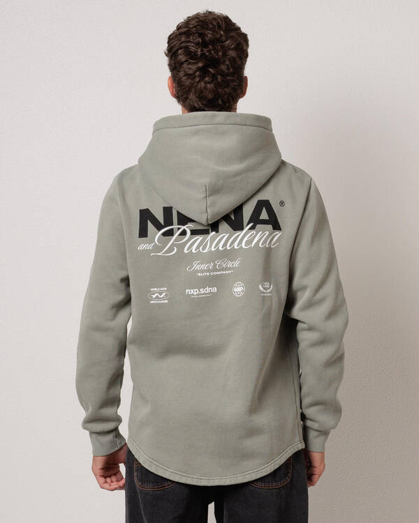 Nena & Pasadena Neutral Dual Curved Hoodie for Mens