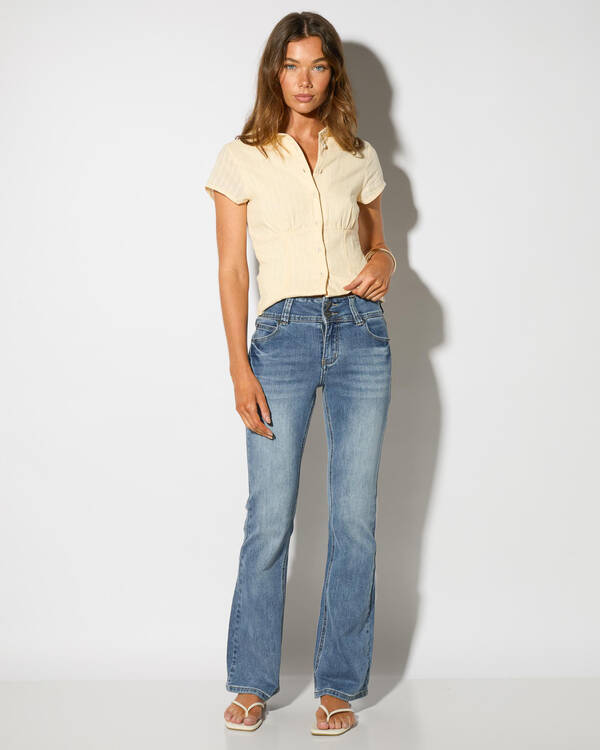 DESU Jawbreaker Low Waist Flare Jeans for Womens