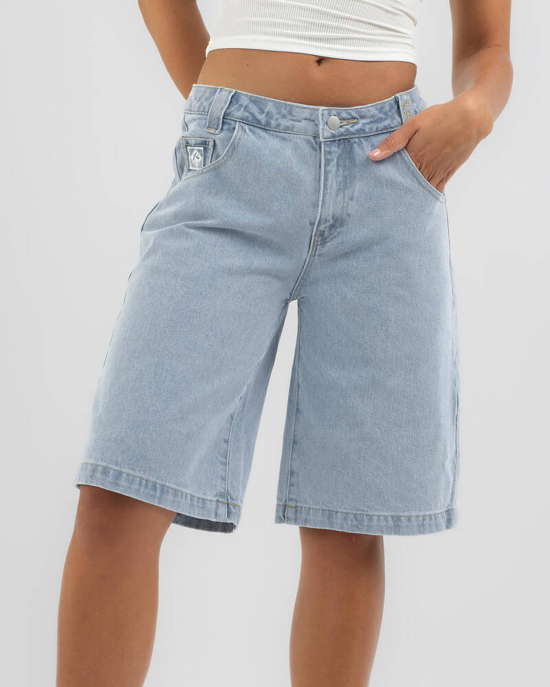 Women's Relaxed Fit Wide Leg Jorts