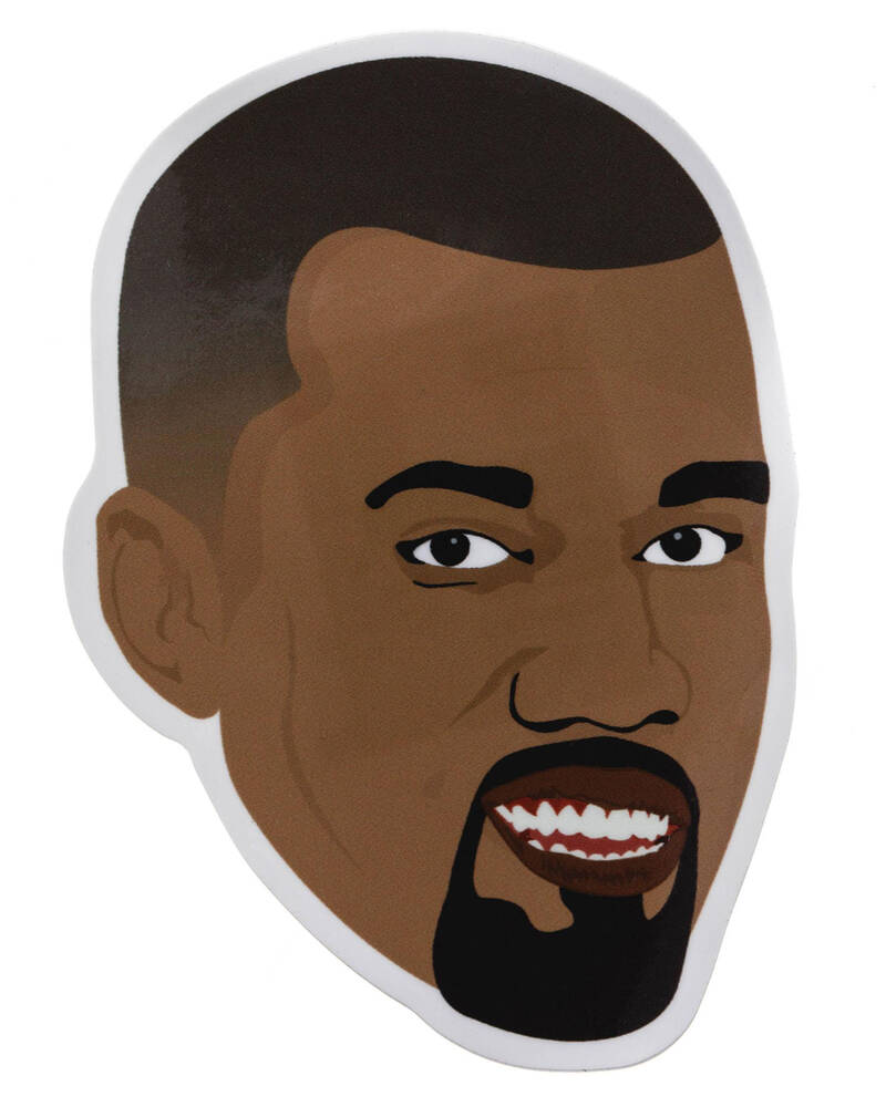 Get It Now Smiley Kanye Sticker for Unisex