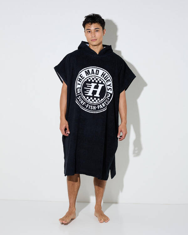The Mad Hueys Checker Hueys Hooded Towel for Mens