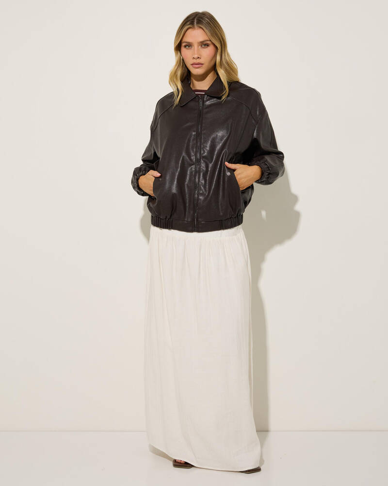 Mooloola Hudson Faux Leather Jacket for Womens