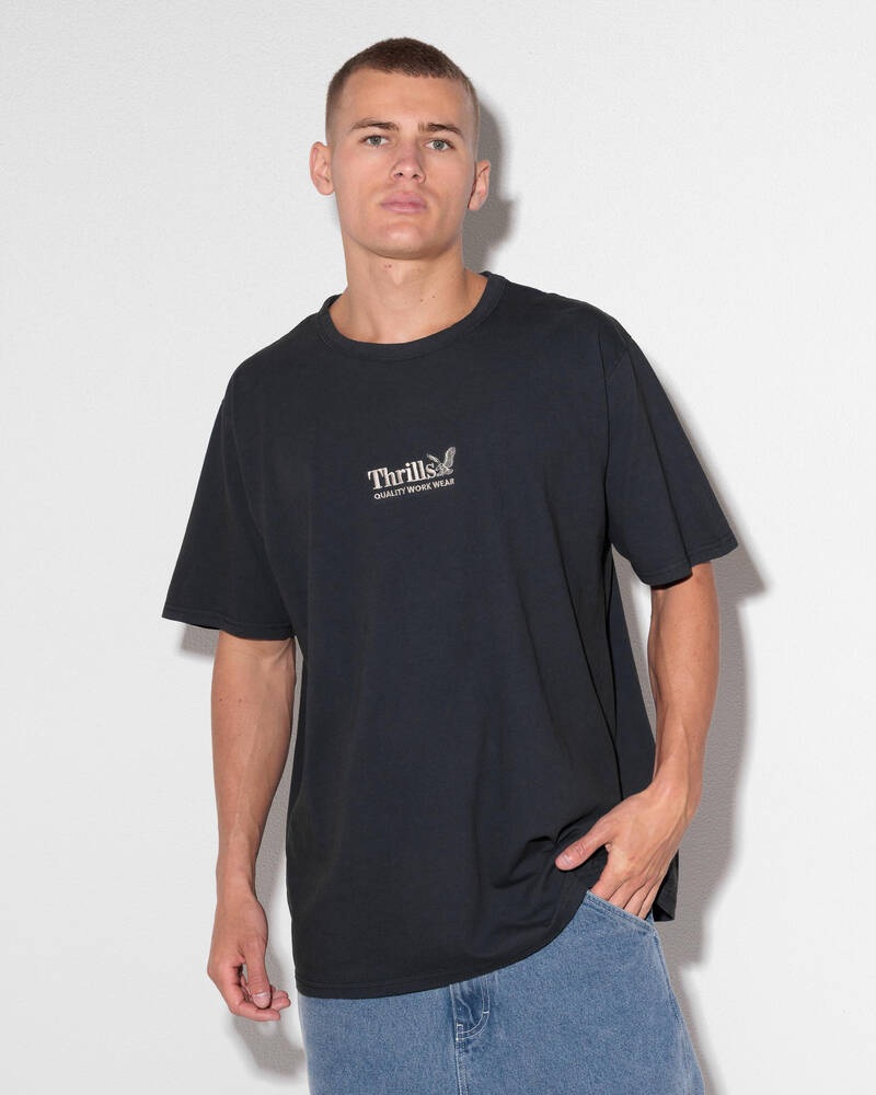 Thrills Workwear Embro Merch Fit T-Shirt for Mens