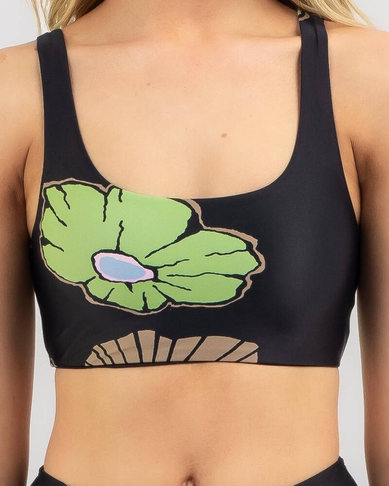 Hurley Big Bloom Singlet Bikini Top for Womens