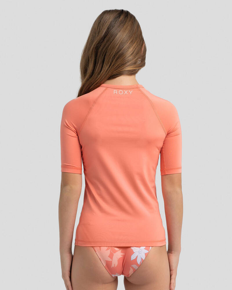 Roxy Girls' Beach Classic Short Sleeve Rash Vest for Womens