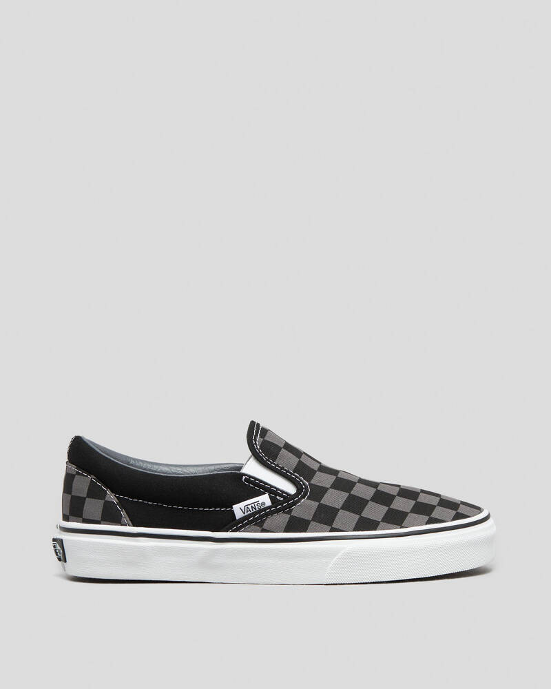 Vans Boys' Classic Slip-On Shoes In Black/pewter - Fast Shipping & Easy ...