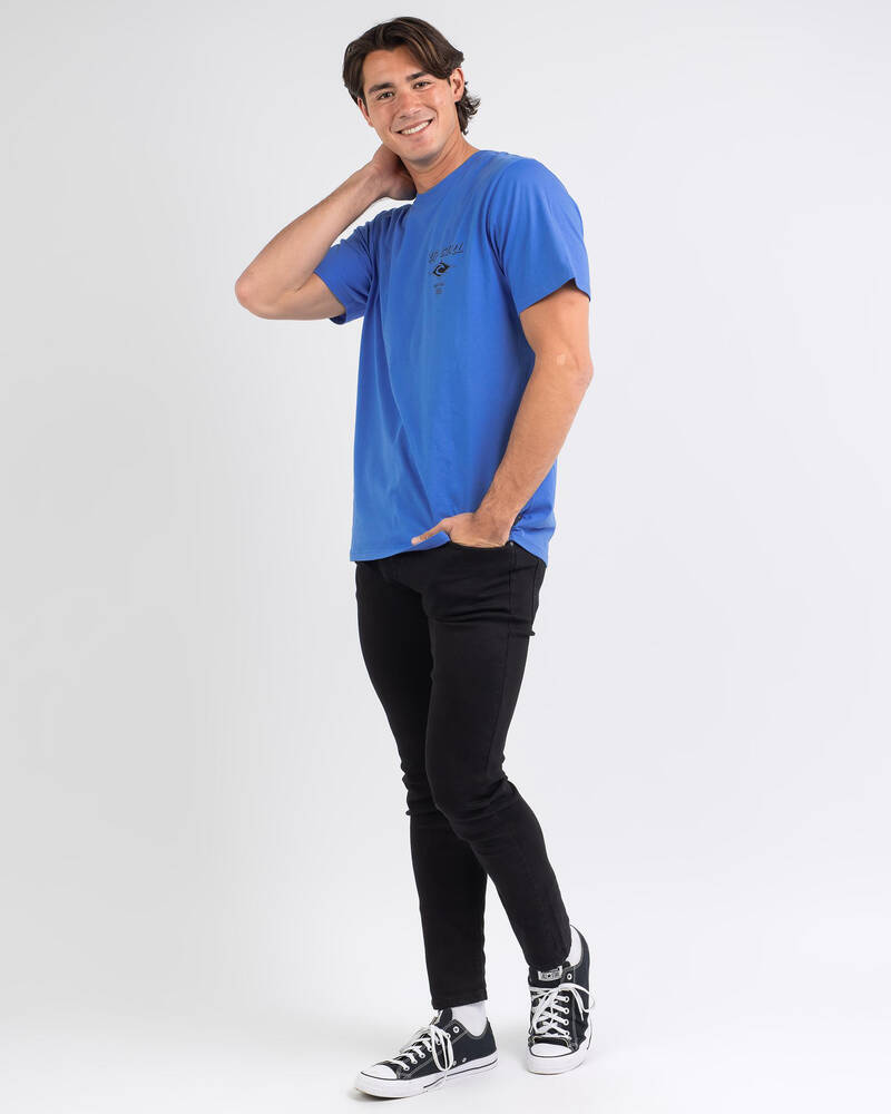 Rip Curl Fade Out Icon T-Shirt for Mens