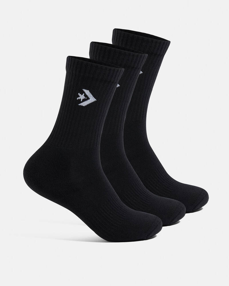 Converse Boys' Crew Socks 3 Pack for Mens